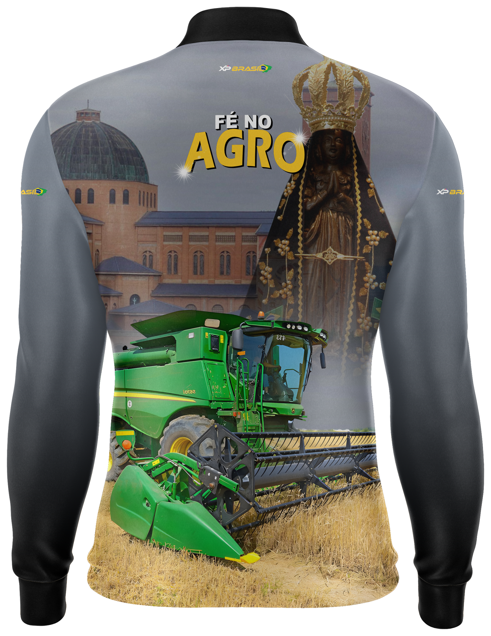 Camisa Agro Feminina XP Brasil Nossa Senhora Aparecida com Proteção UV50+
