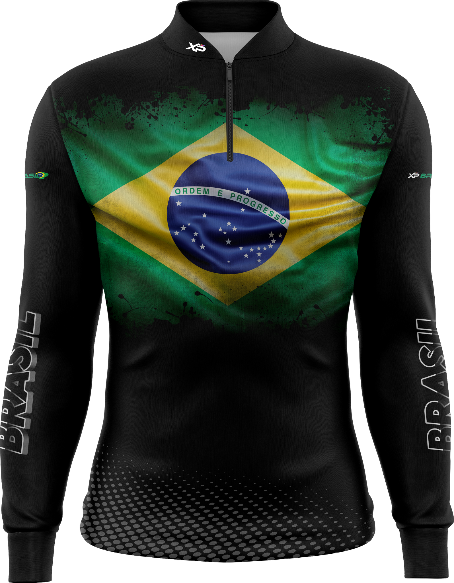 Camisa Agro Feminina XP Brasil Bandeira do Brasil com Proteção UV50+