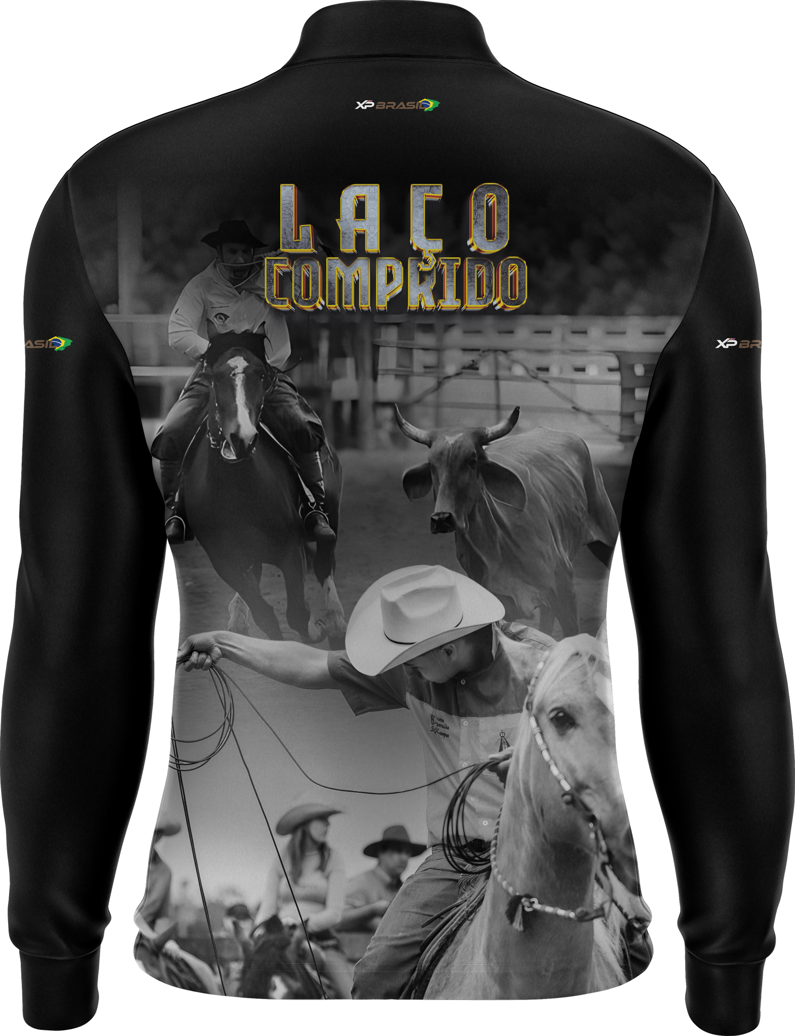 Camisa Agro Feminina XP Brasil Laço Comprido com Proteção UV50+