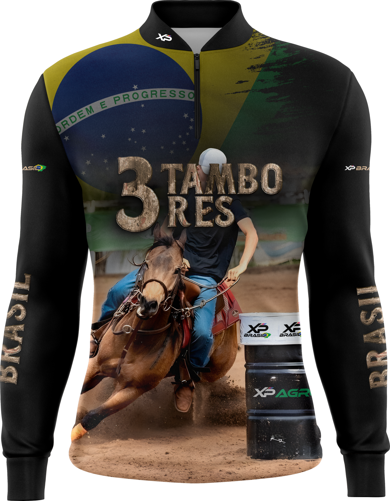 Camisa Agro Feminina XP Brasil Três Tambores com Proteção UV50+
