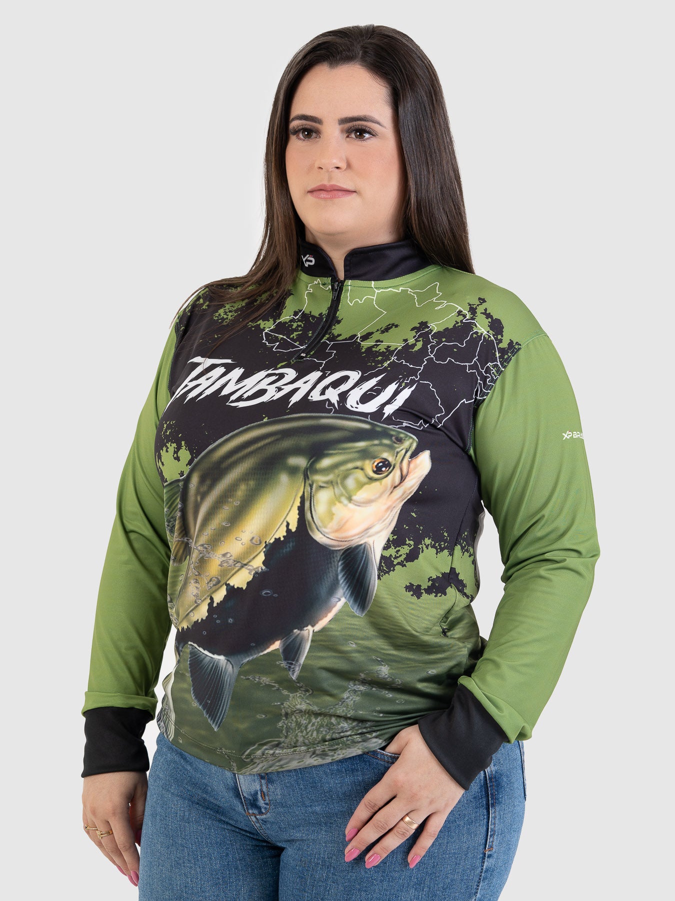 Camiseta Feminina Manga Longa XP BRASIL - PESCA 006