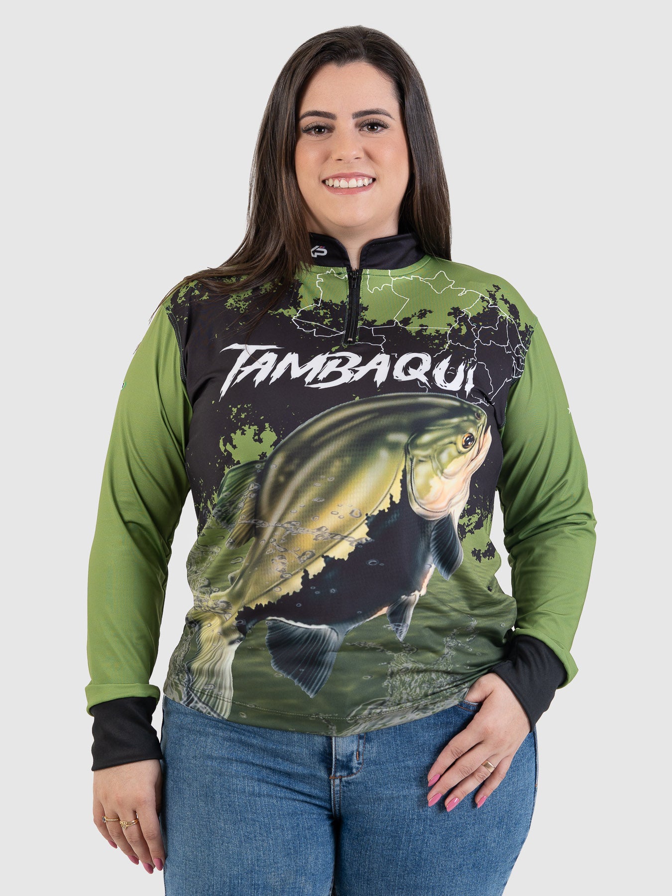 Camiseta Feminina Manga Longa XP BRASIL - PESCA 006
