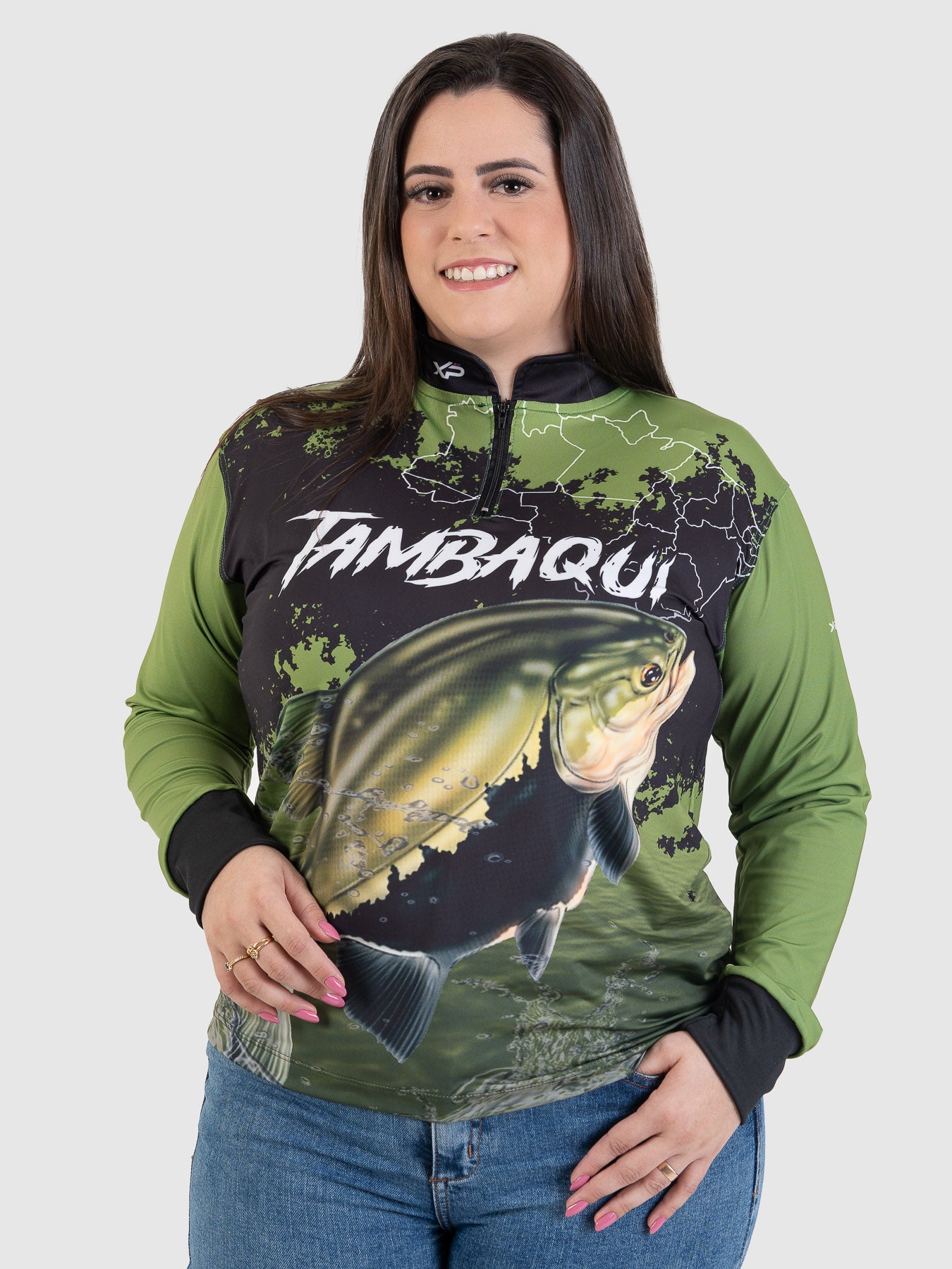 Camiseta Feminina Manga Longa XP BRASIL - PESCA 006