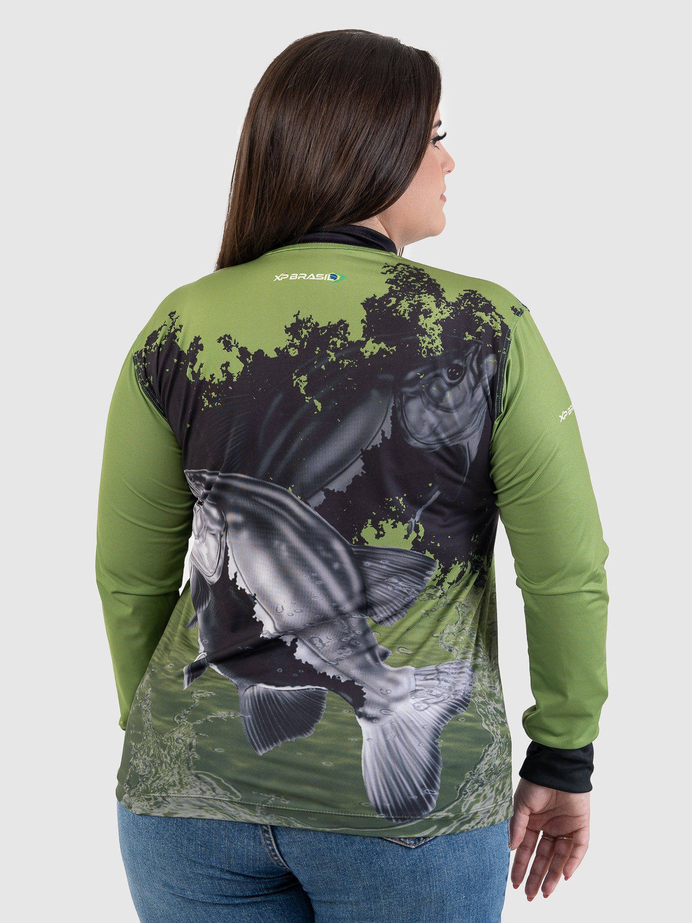 Camiseta Feminina Manga Longa XP BRASIL - PESCA 006