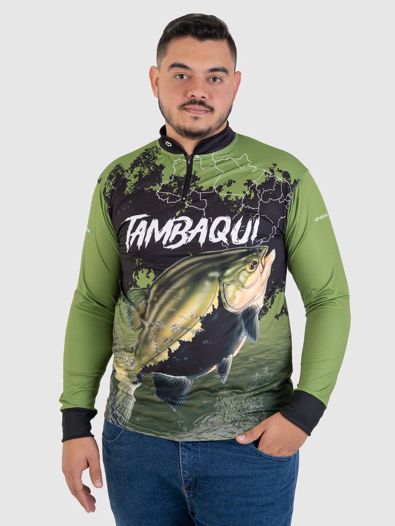 Camiseta Masculina Manga Longa XP BRASIL - PESCA 006