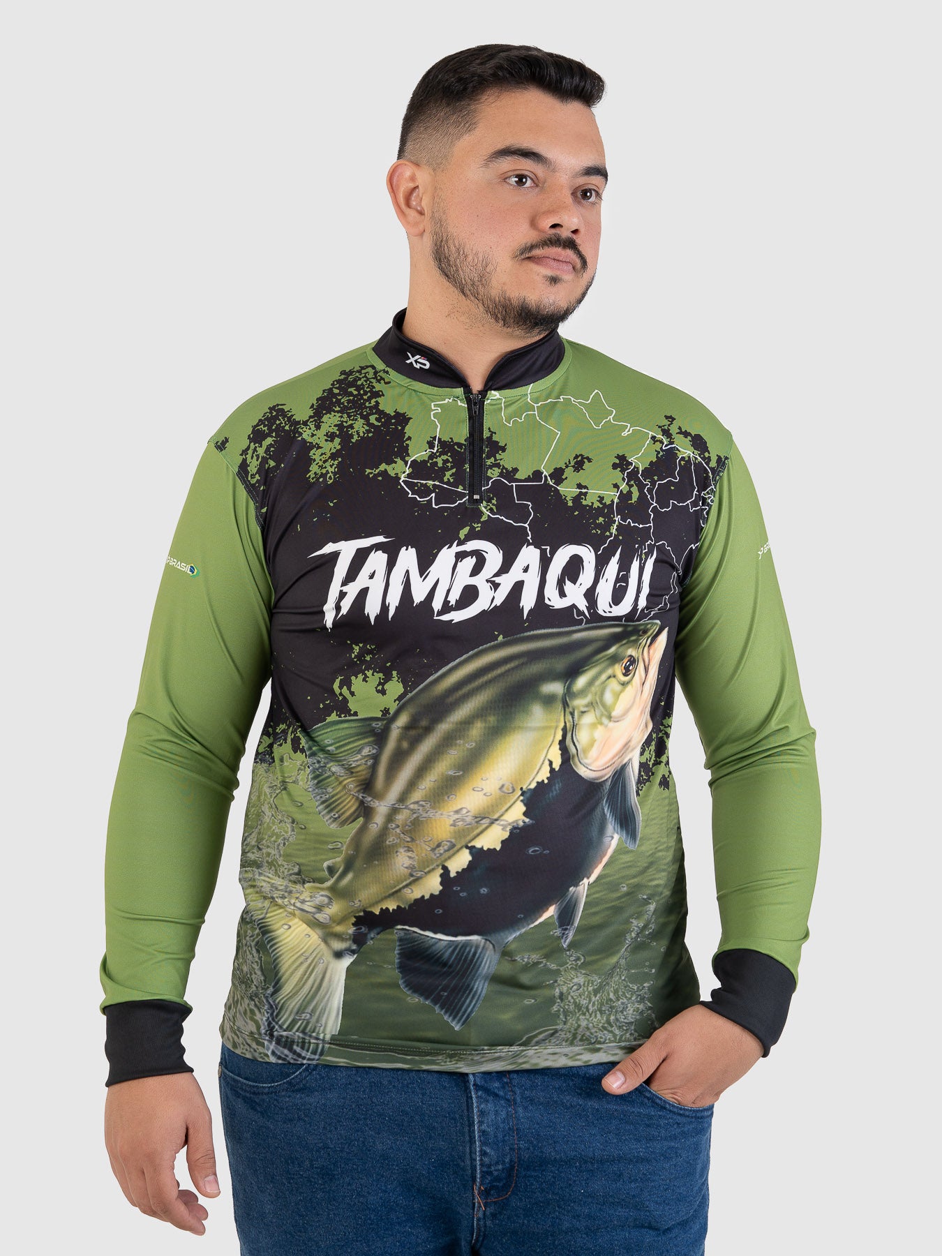 Camiseta Masculina Manga Longa XP BRASIL - PESCA 006