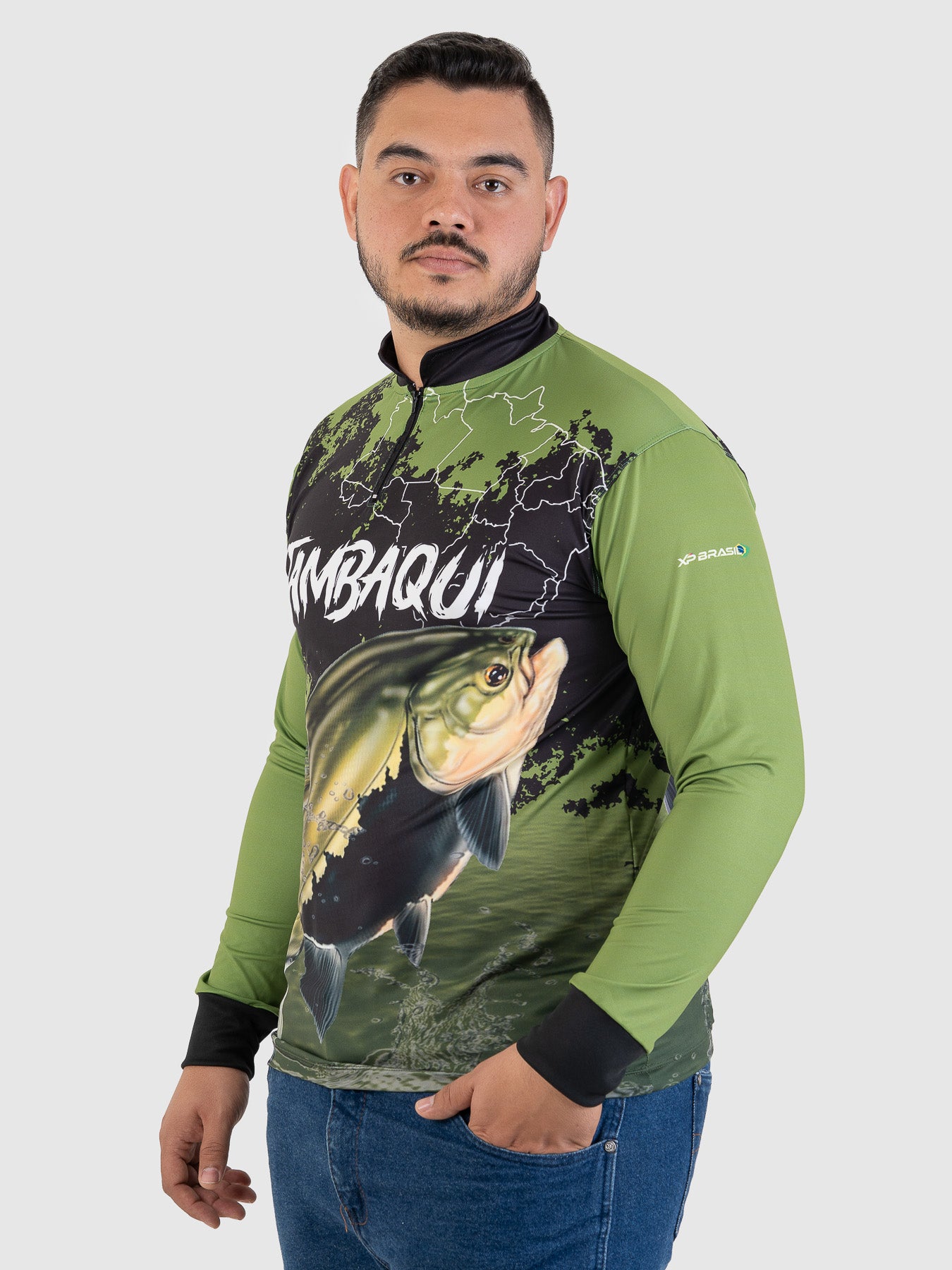 Camiseta Masculina Manga Longa XP BRASIL - PESCA 006
