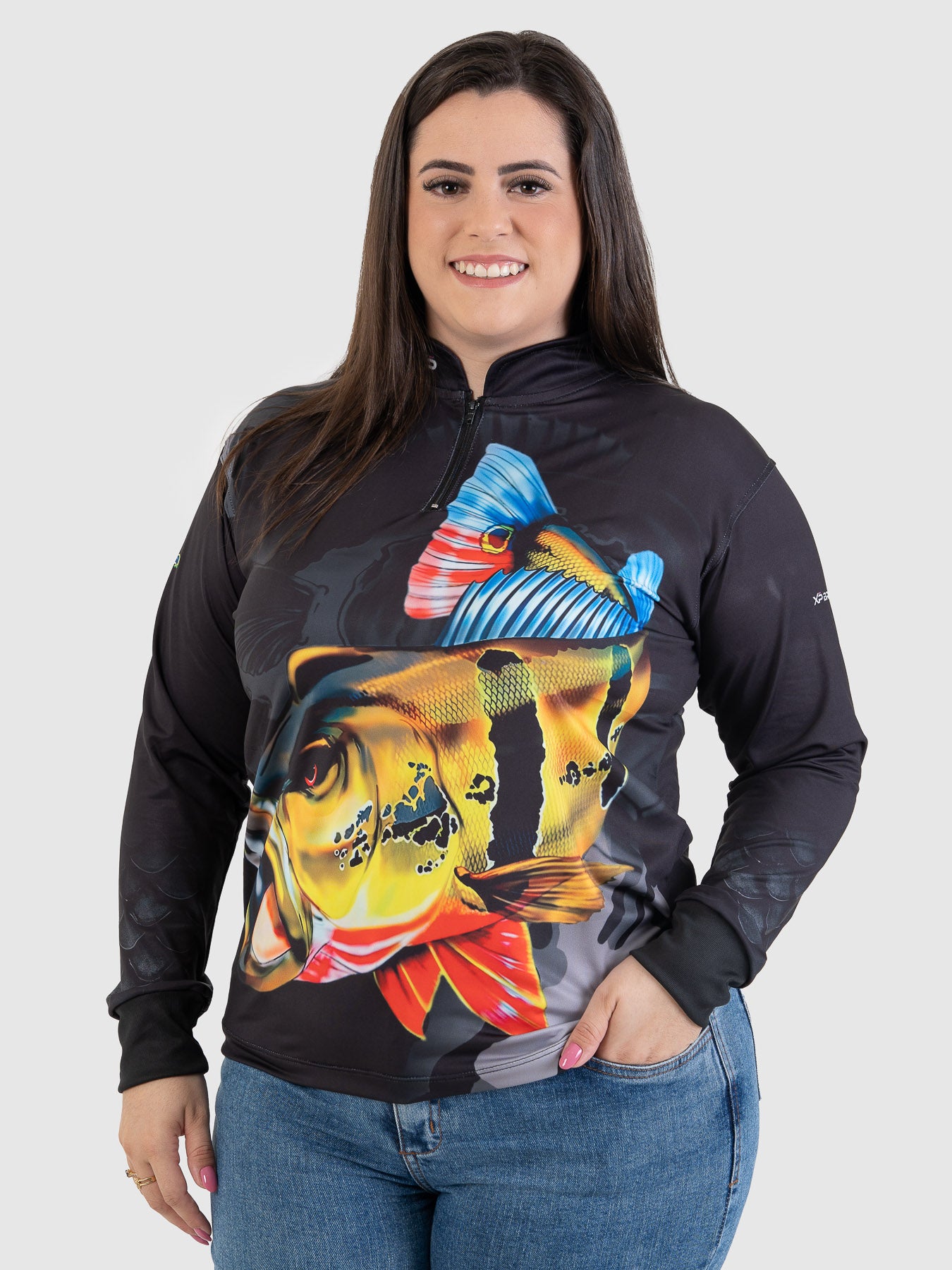 Camiseta Feminina Manga Longa XP BRASIL - PESCA 001