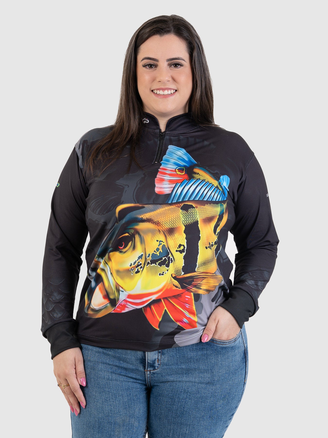 Camiseta Feminina Manga Longa XP BRASIL - PESCA 001