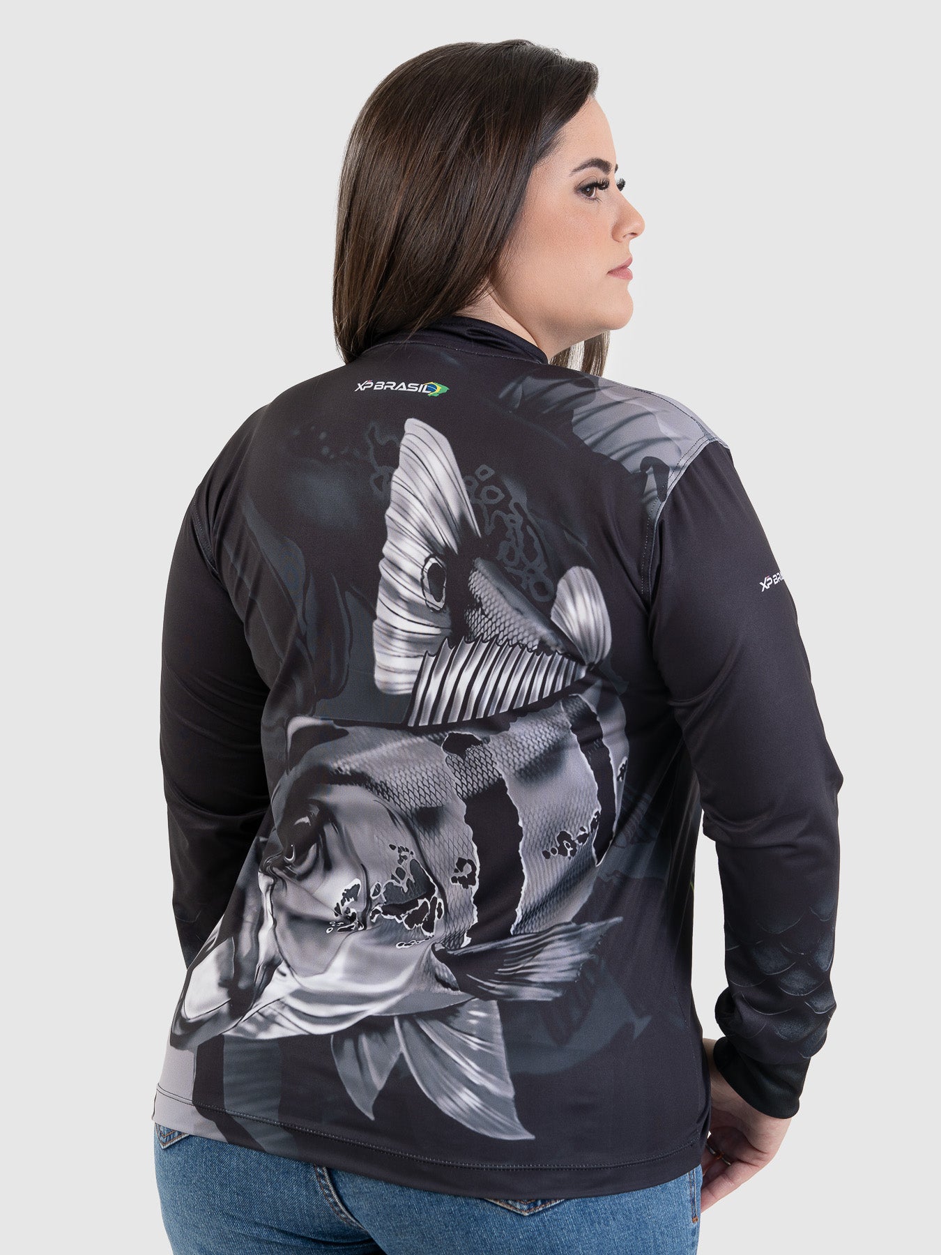 Camiseta Feminina Manga Longa XP BRASIL - PESCA 001