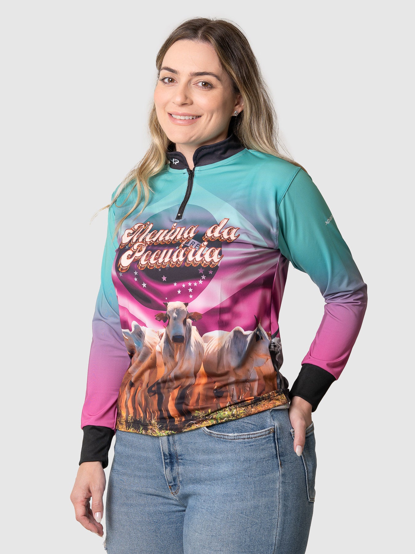 Camiseta Feminina Manga Longa XP BRASIL - FEM 002
