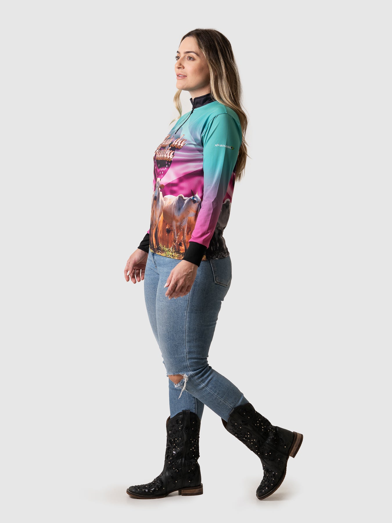 Camisa Agro Feminina | Menina da Pecuária com Proteção UV50+