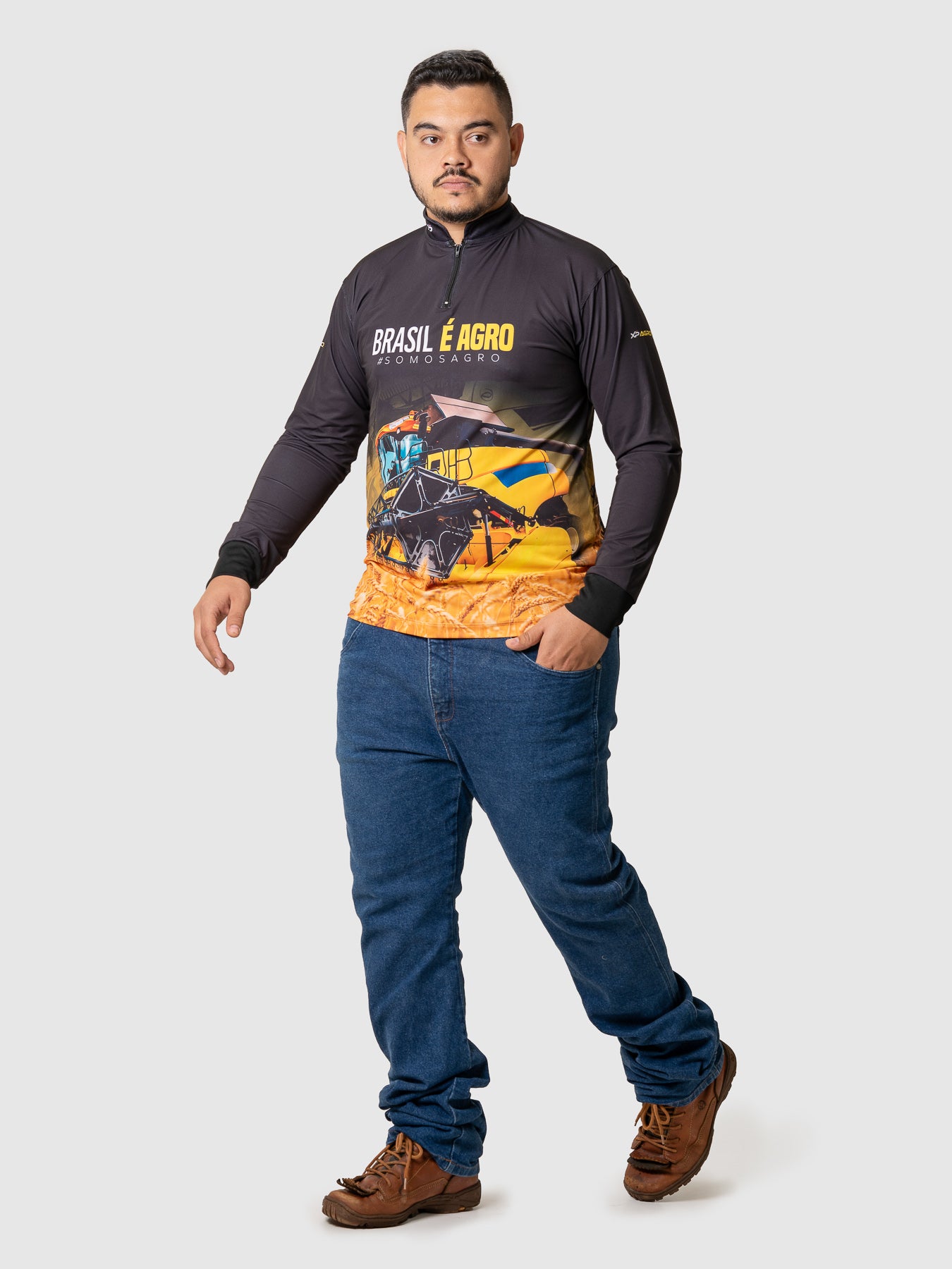 Camiseta Masculina Manga Longa XP BRASIL - AGRO 001