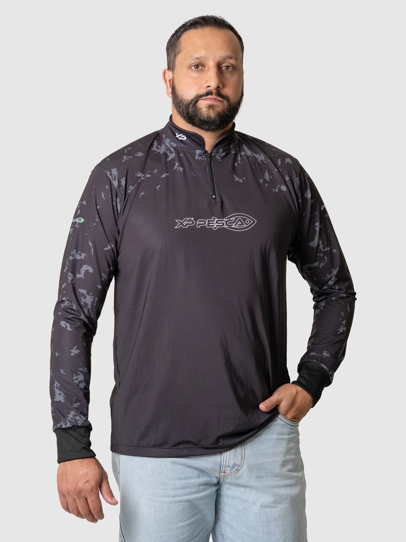 Camiseta Masculina Manga Longa XP BRASIL - PESCA 010