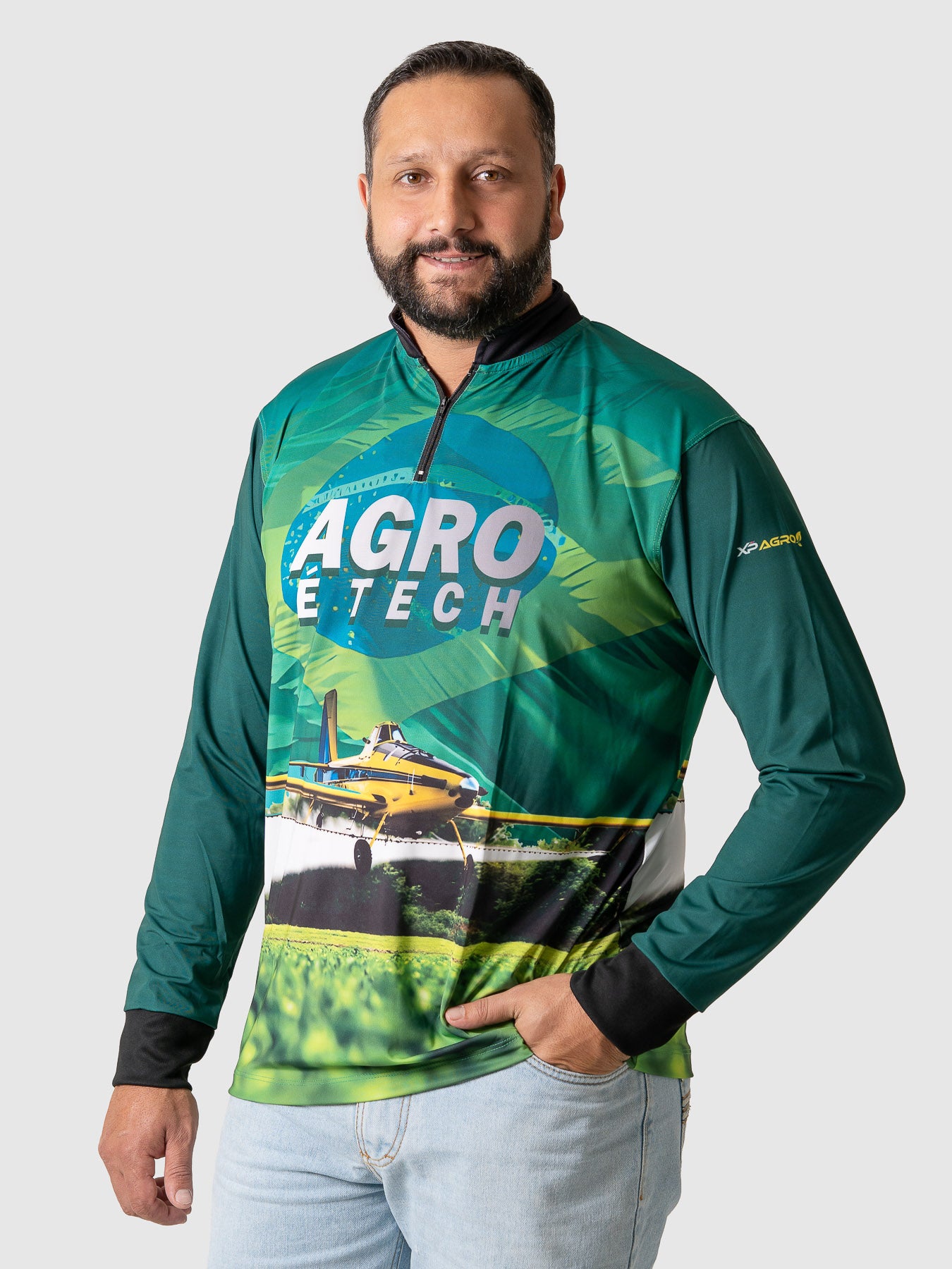 Camiseta Masculina Manga Longa XP BRASIL - AGRO 009