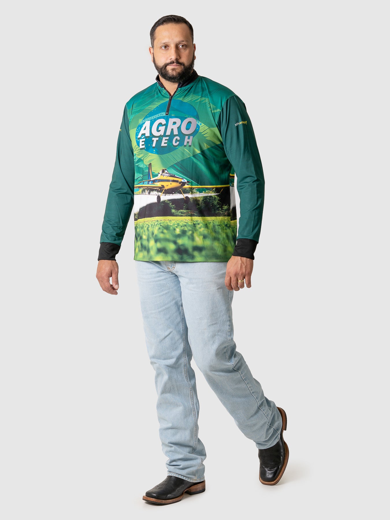 Camiseta Masculina Manga Longa XP BRASIL - AGRO 009