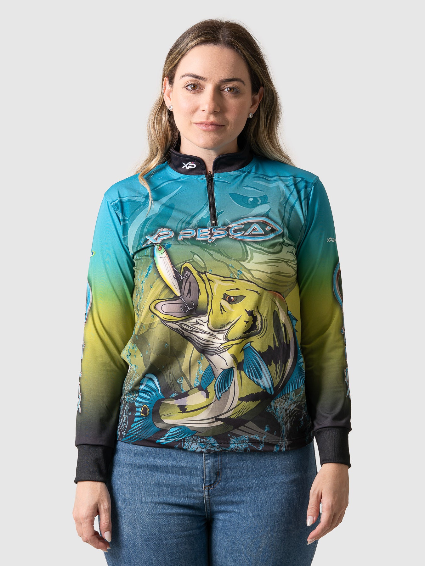 Camiseta Feminina Manga Longa XP BRASIL - PESCA 009