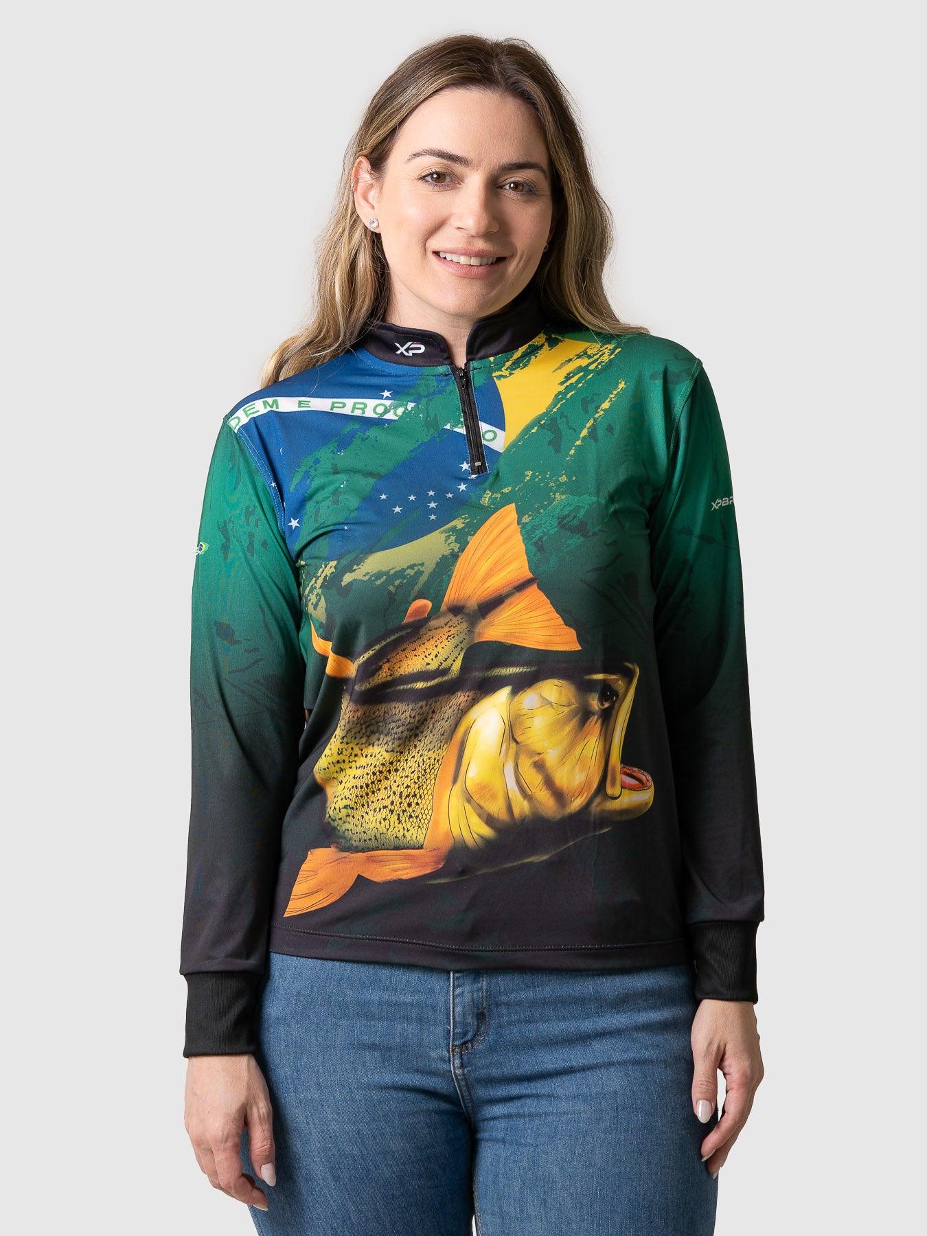 Camiseta Feminina Manga Longa XP BRASIL - PESCA 003