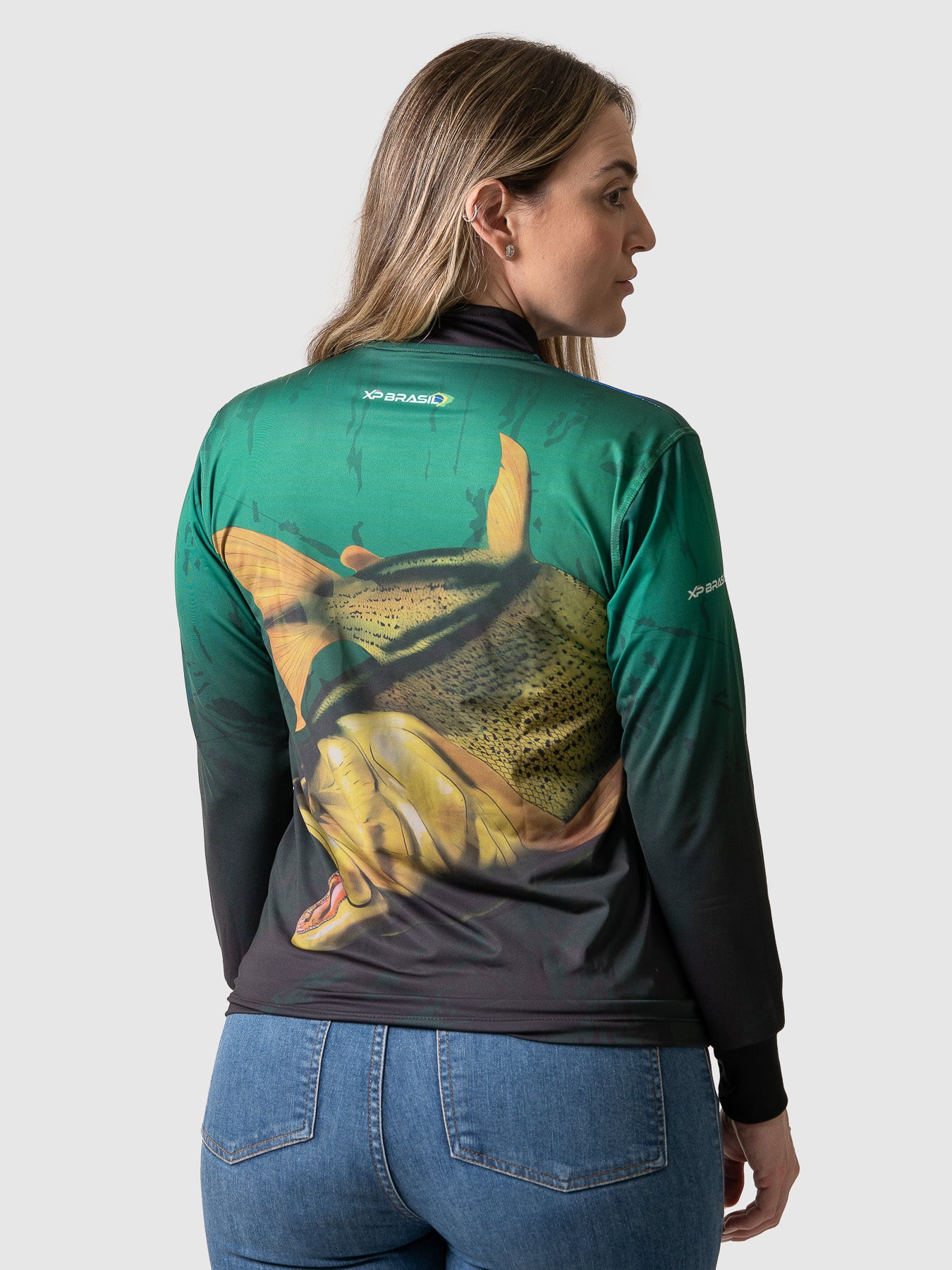 Camiseta Feminina Manga Longa XP BRASIL - PESCA 003