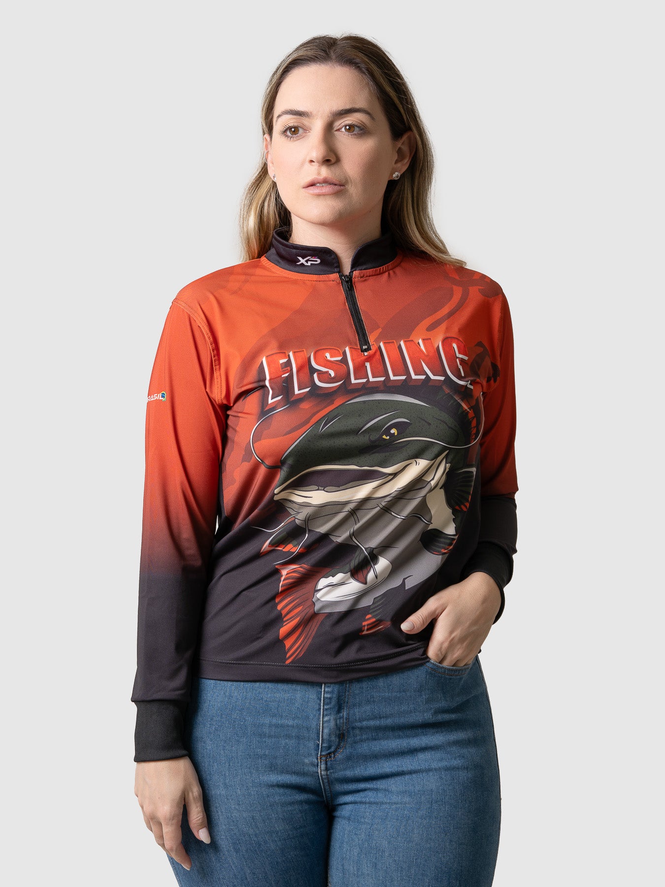Camiseta Feminina Manga Longa XP BRASIL - PESCA 002