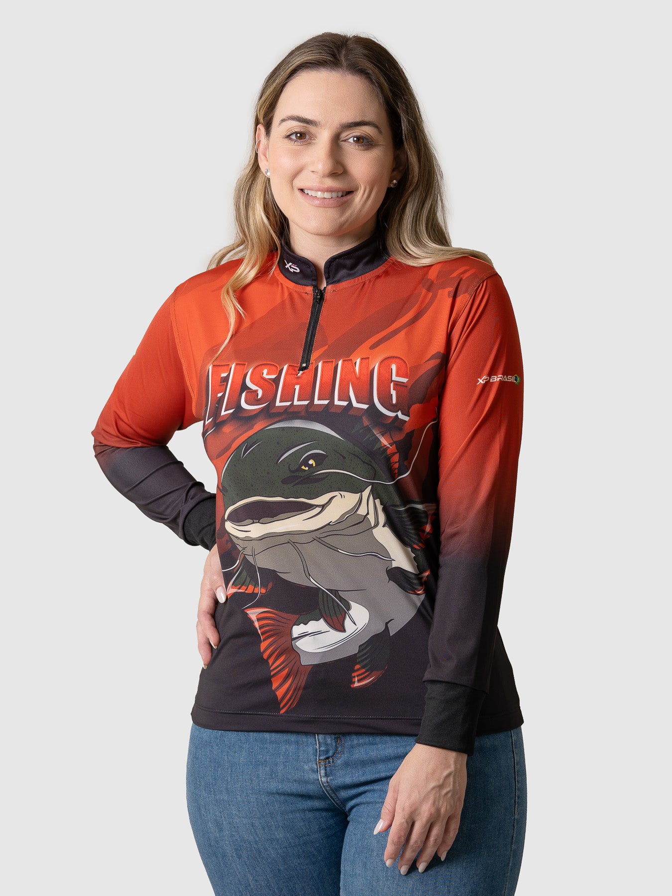 Camiseta Feminina Manga Longa XP BRASIL - PESCA 002