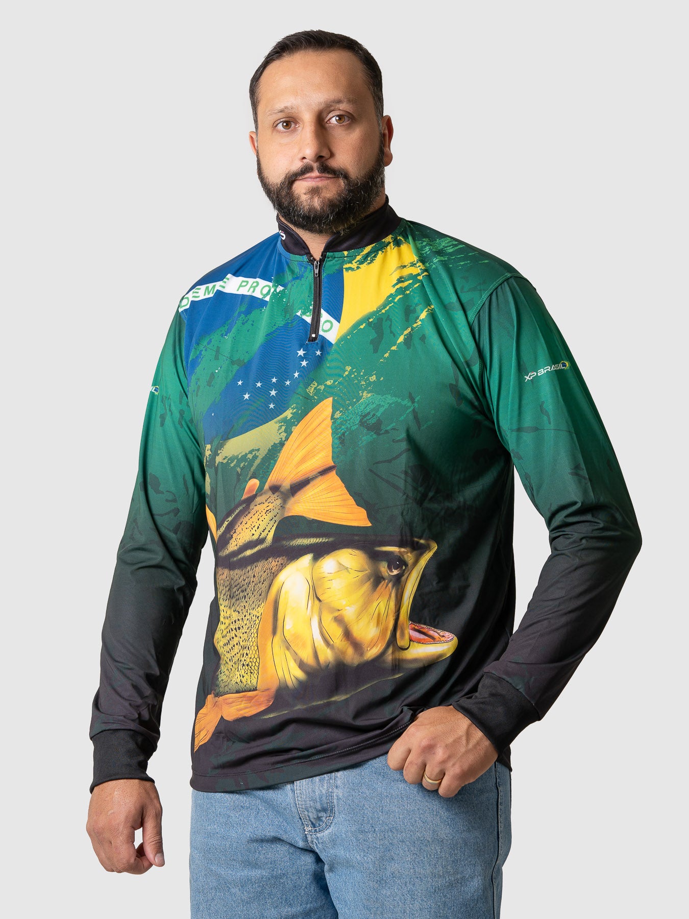 Camiseta Masculina Manga Longa XP BRASIL - PESCA 003
