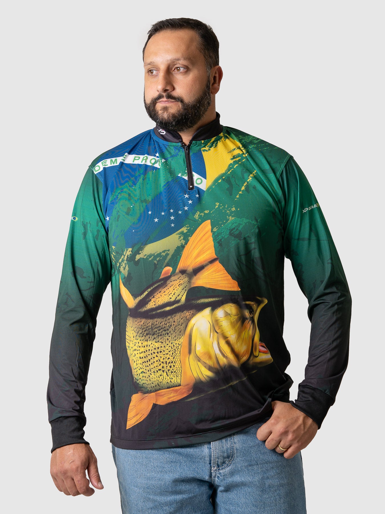 Camiseta Masculina Manga Longa XP BRASIL - PESCA 003