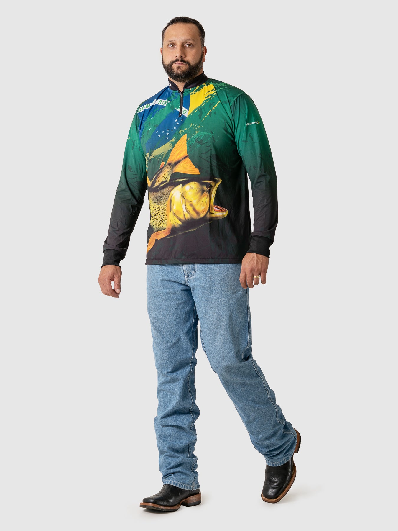 Camiseta Masculina Manga Longa XP BRASIL - PESCA 003