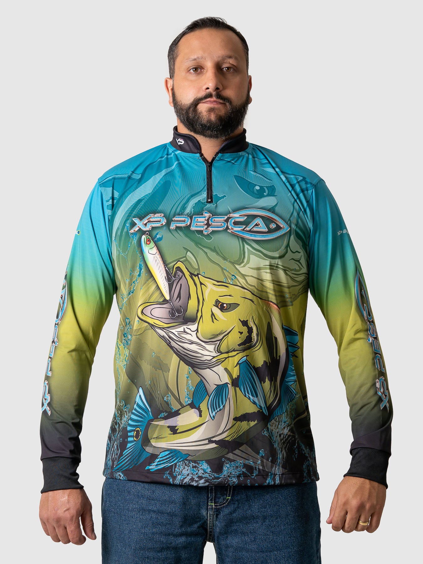 Camiseta Masculina Manga Longa XP BRASIL - PESCA 009
