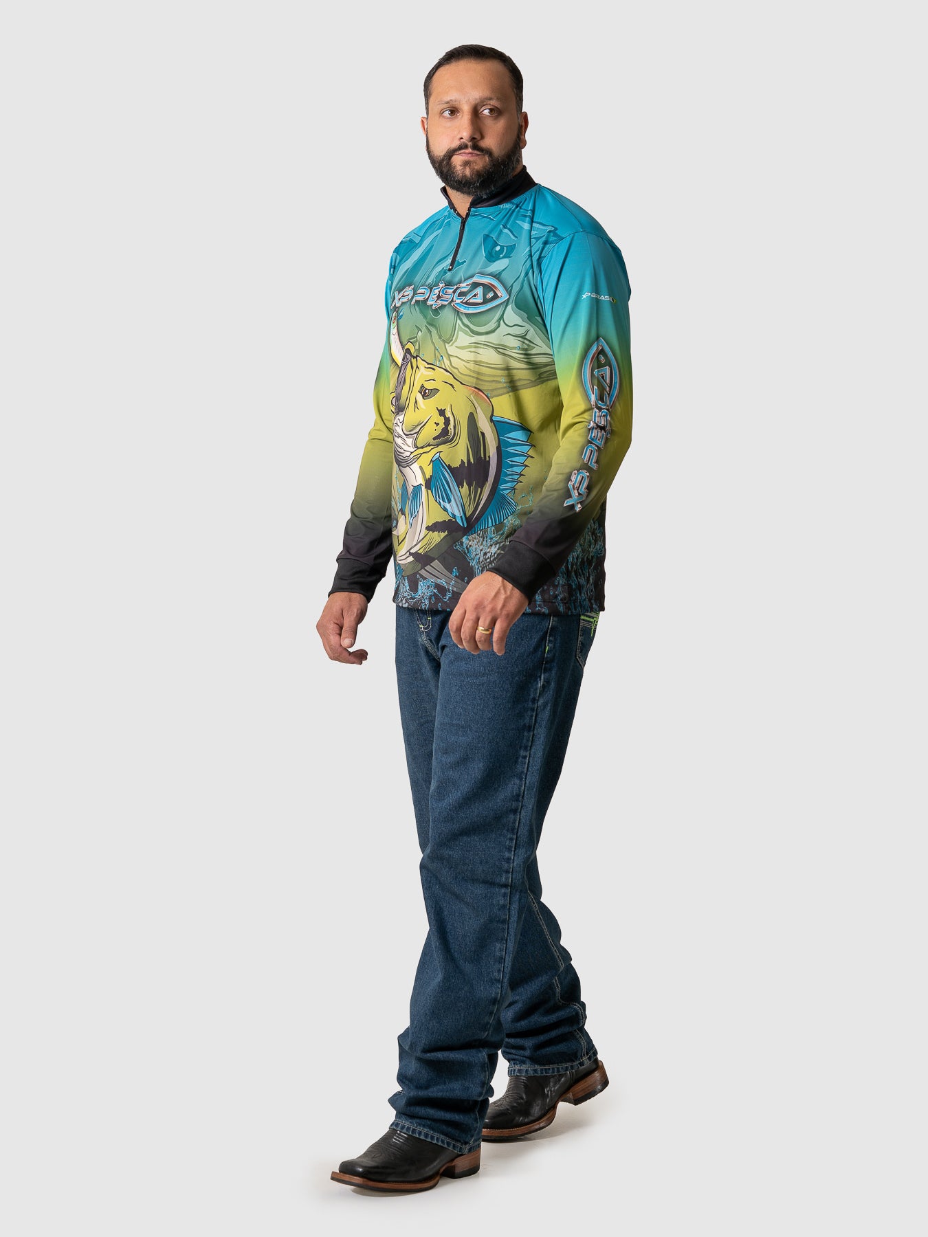 Camiseta Masculina Manga Longa XP BRASIL - PESCA 009
