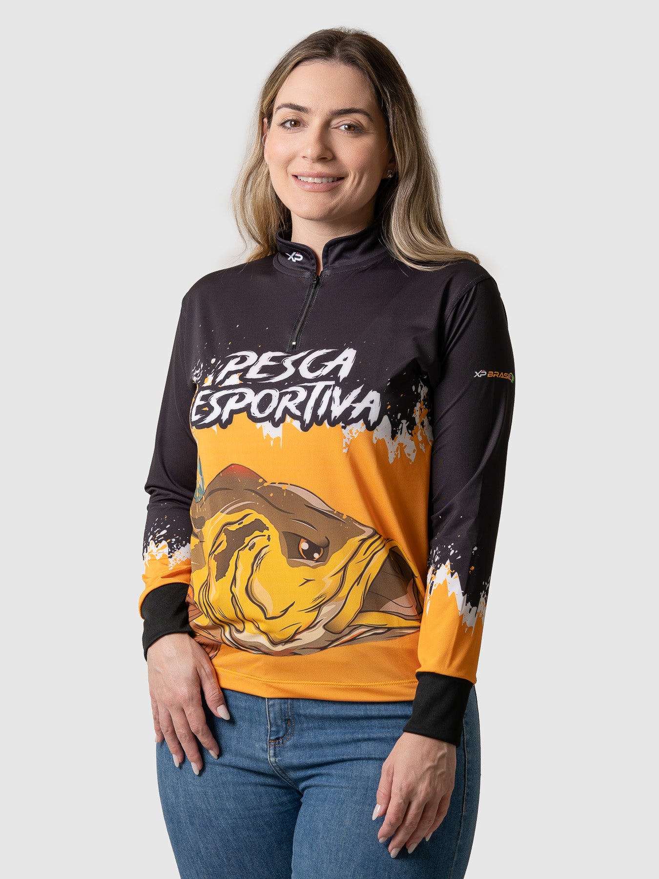 Camiseta Feminina Manga Longa XP BRASIL - PESCA 007
