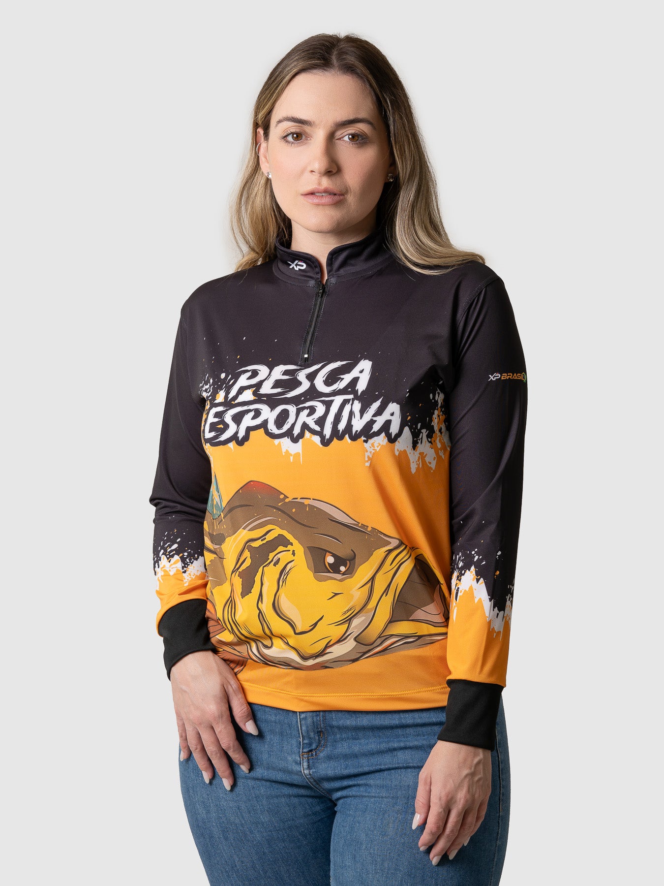 Camiseta Feminina Manga Longa XP BRASIL - PESCA 007