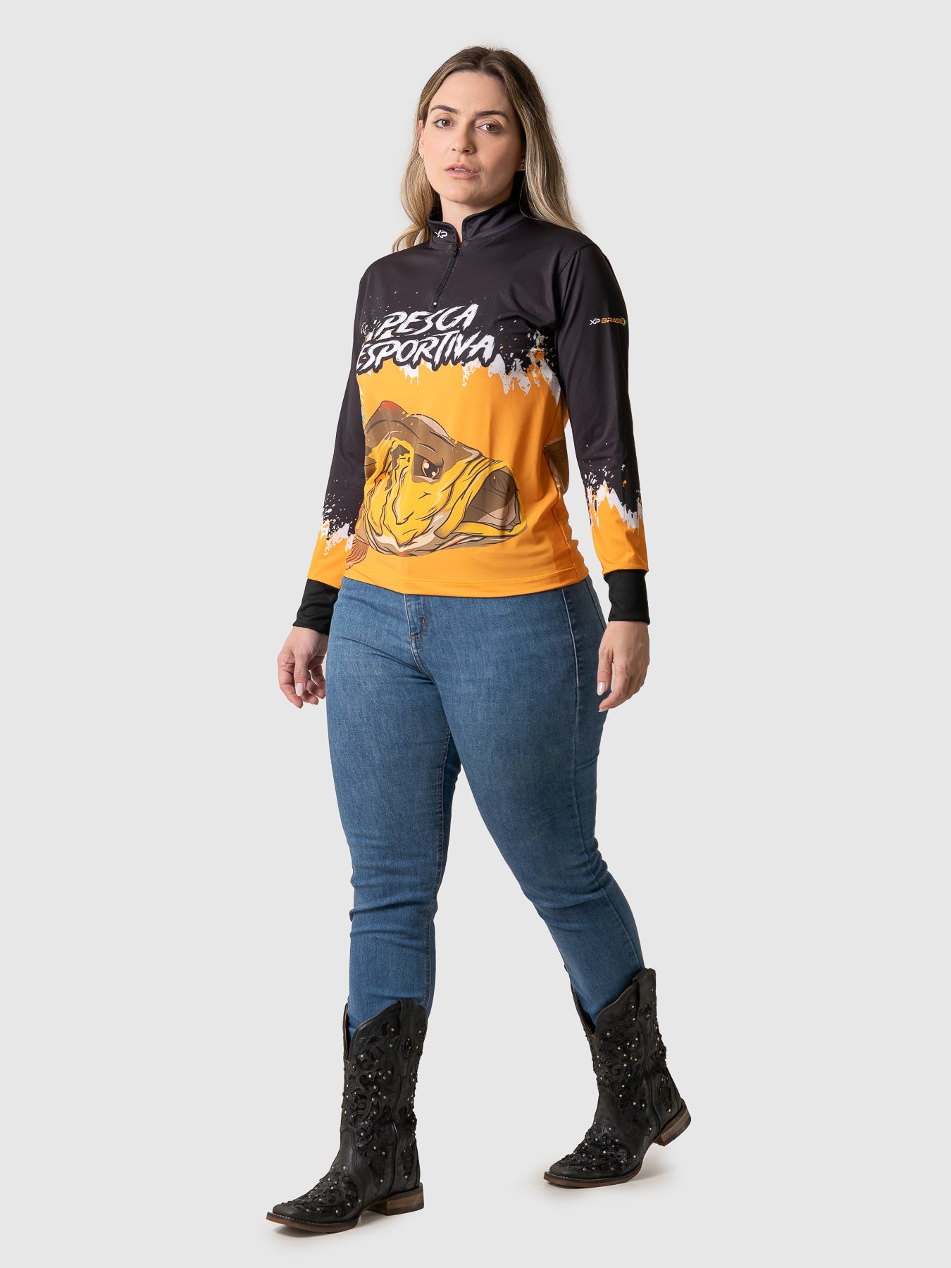 Camiseta Feminina Manga Longa XP BRASIL - PESCA 007
