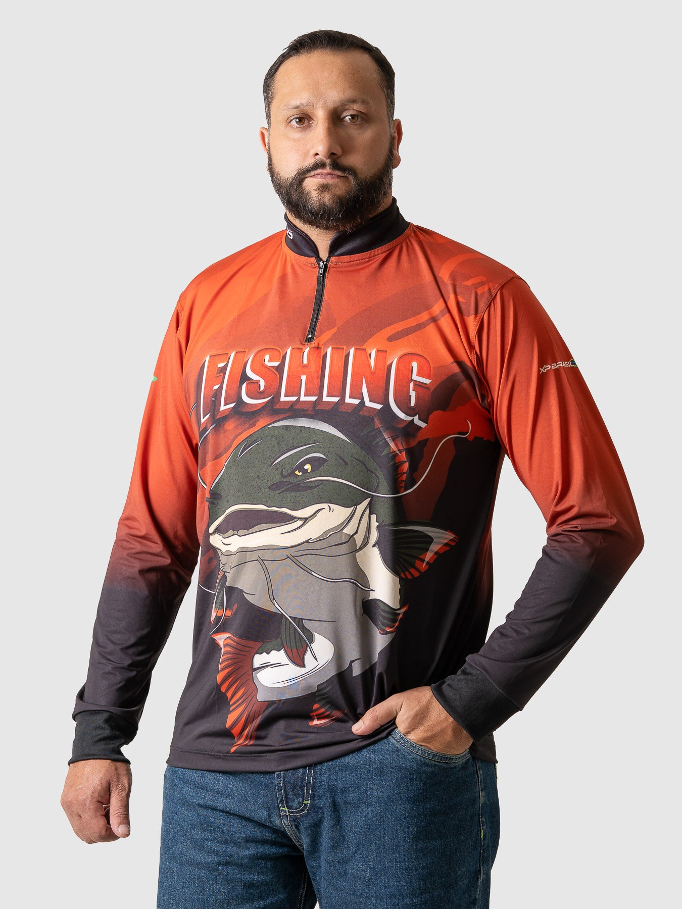 Camiseta Masculina Manga Longa XP BRASIL - PESCA 002