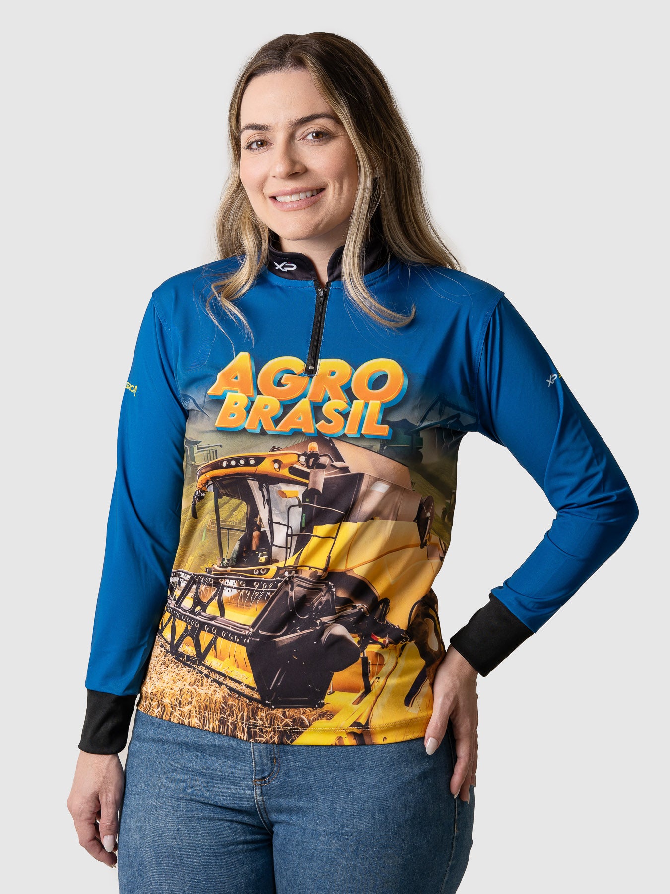 Camisa Agro Feminina XP Brasil Agro Brasil com Proteção UV50+