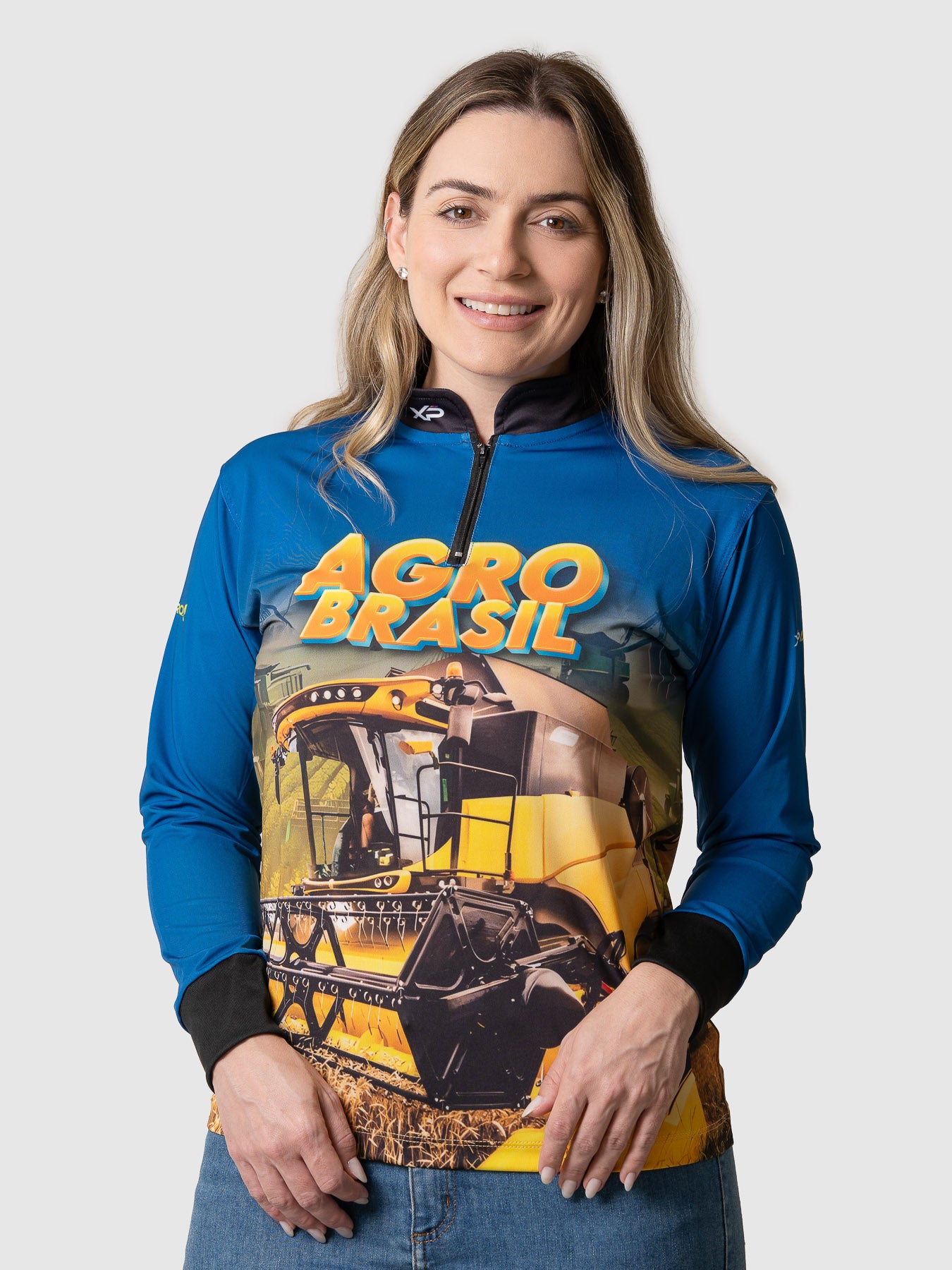 Camisa Agro Feminina XP Brasil Agro Brasil com Proteção UV50+