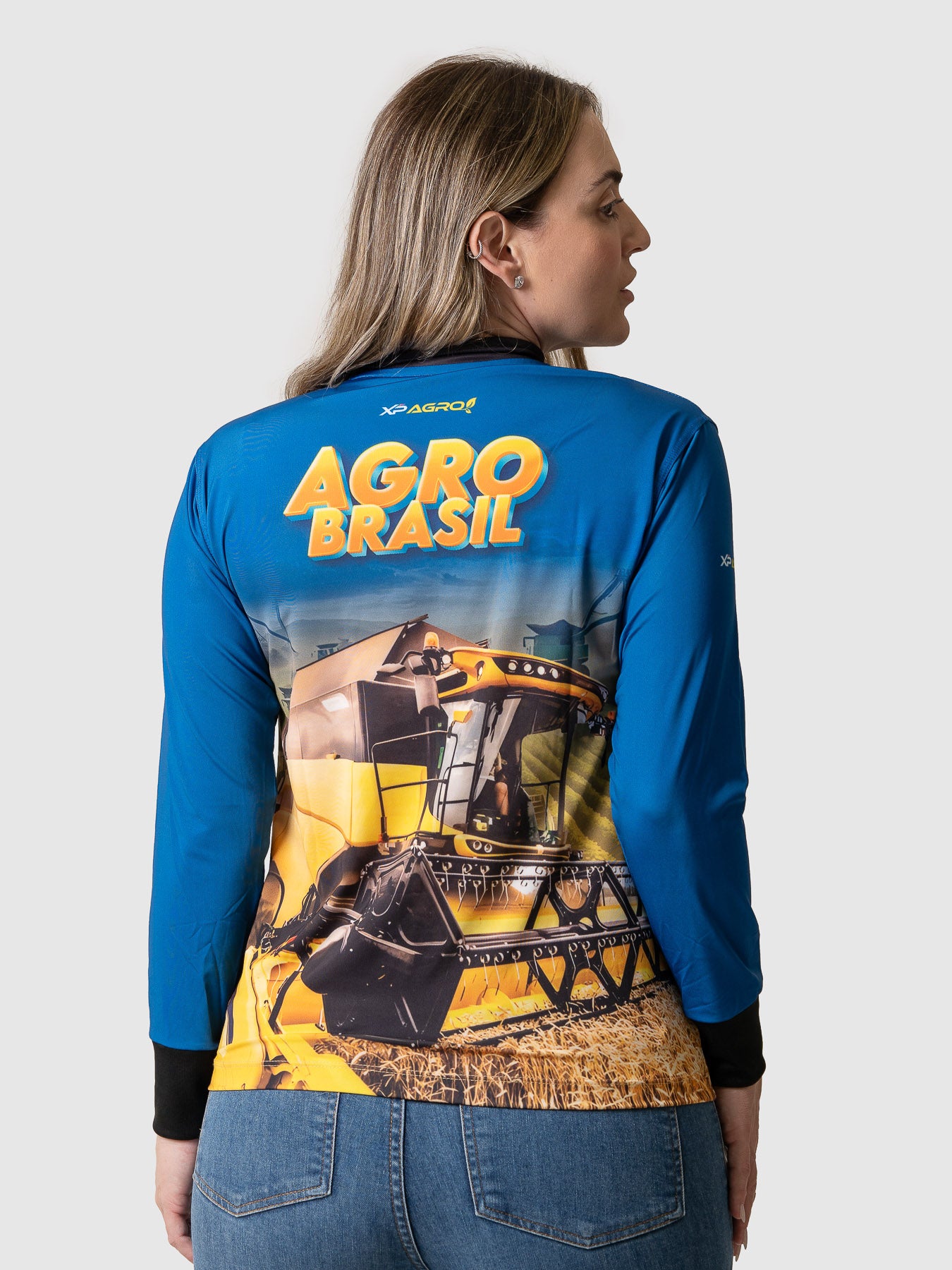 Camisa Agro Feminina XP Brasil Agro Brasil com Proteção UV50+