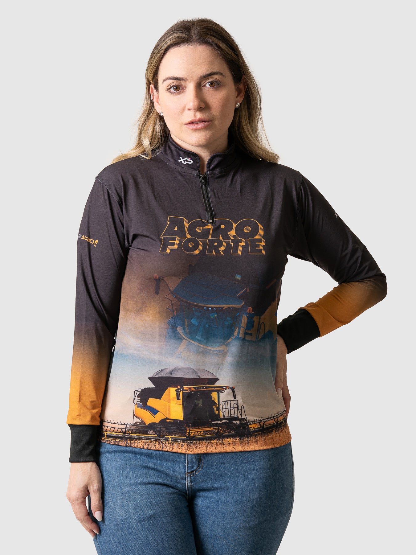 Camisa Agro Feminina XP Brasil Agro Forte com Proteção UV50+