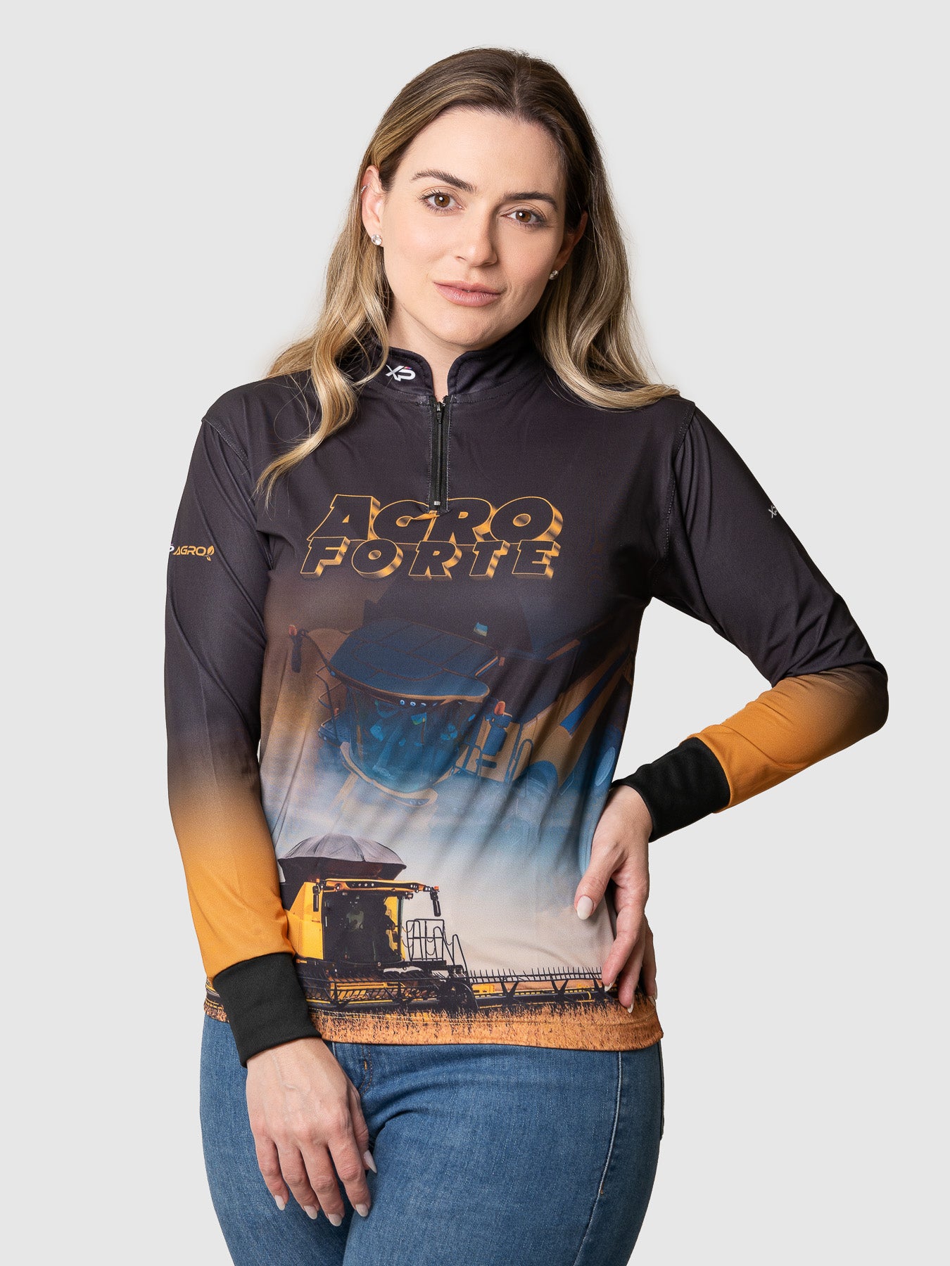 Camisa Agro Feminina XP Brasil Agro Forte com Proteção UV50+