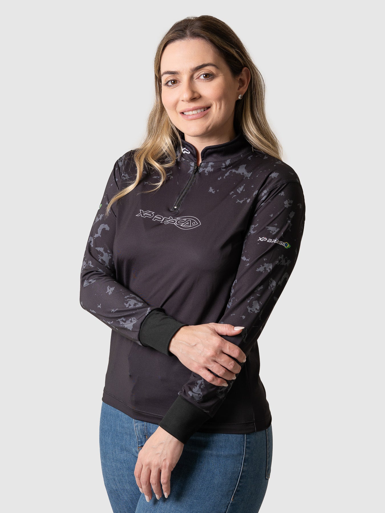 Camiseta Feminina Manga Longa XP BRASIL - PESCA 010