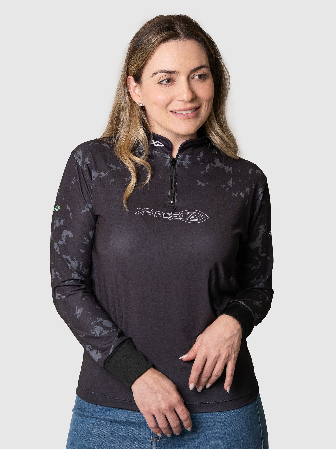 Camiseta Feminina Manga Longa XP BRASIL - PESCA 010