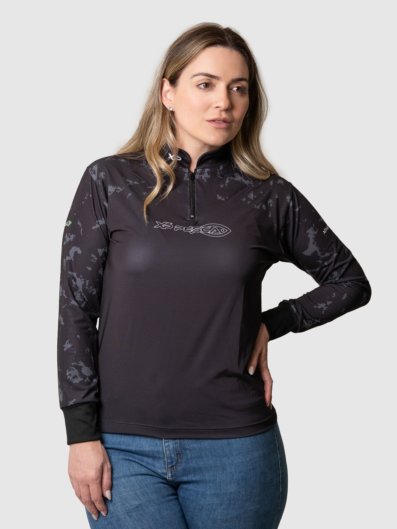Camiseta Feminina Manga Longa XP BRASIL - PESCA 010