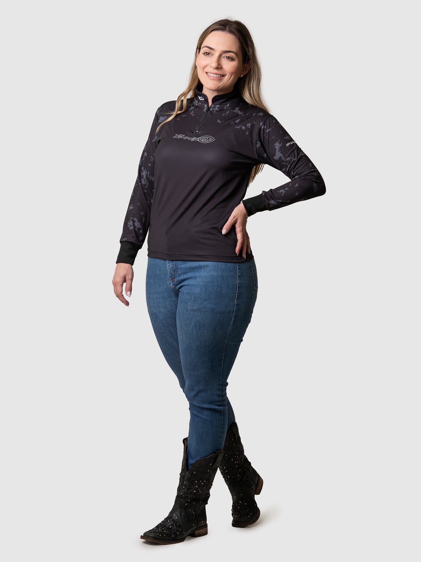Camiseta Feminina Manga Longa XP BRASIL - PESCA 010