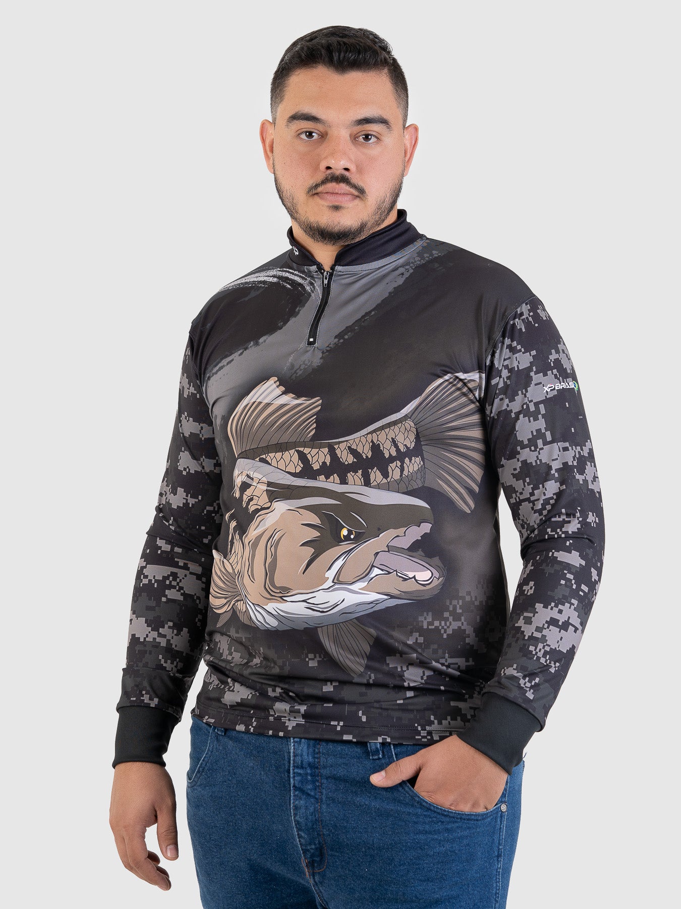 Camiseta Masculina Manga Longa XP BRASIL - PESCA 005