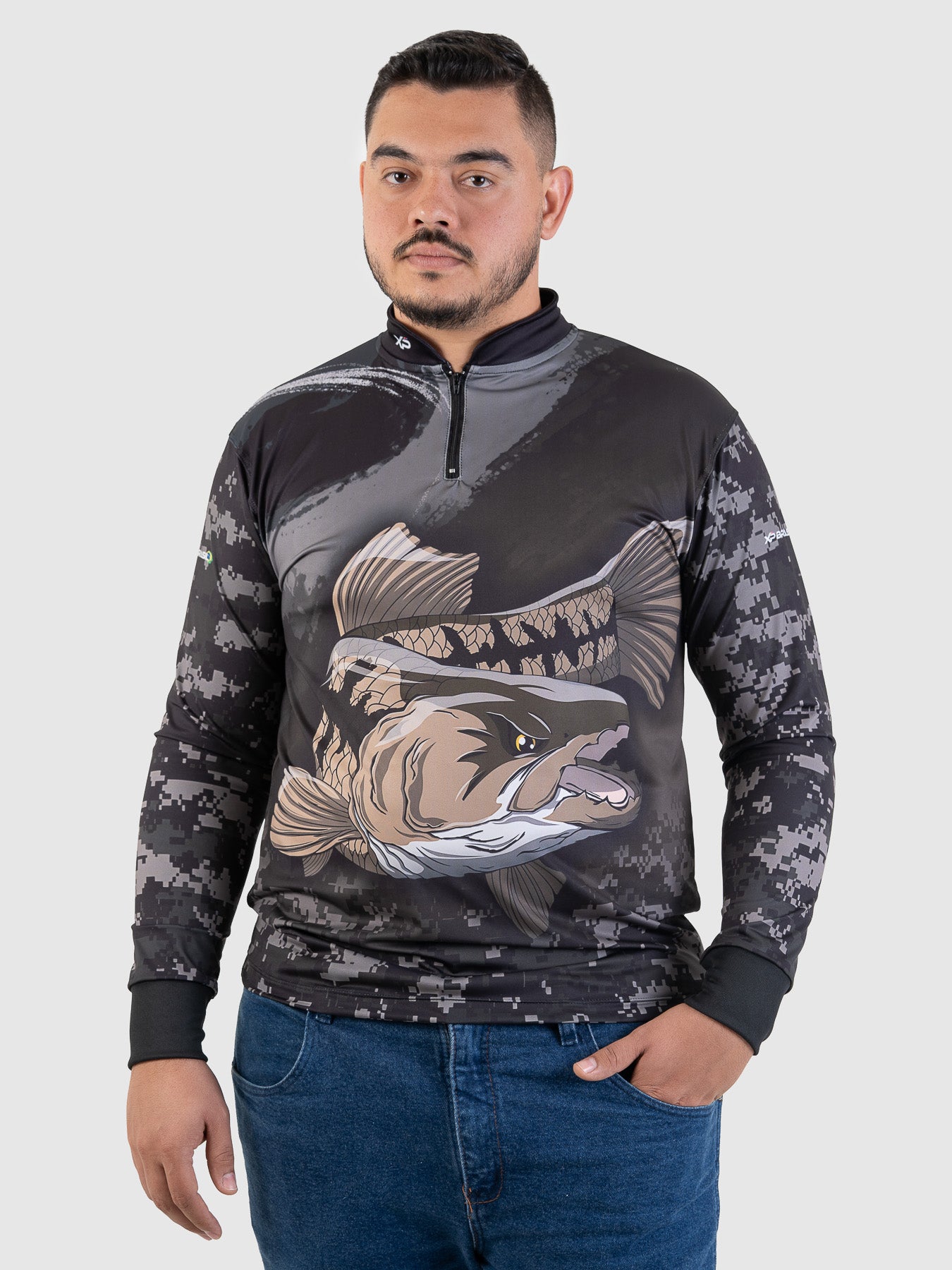 Camiseta Masculina Manga Longa XP BRASIL - PESCA 005
