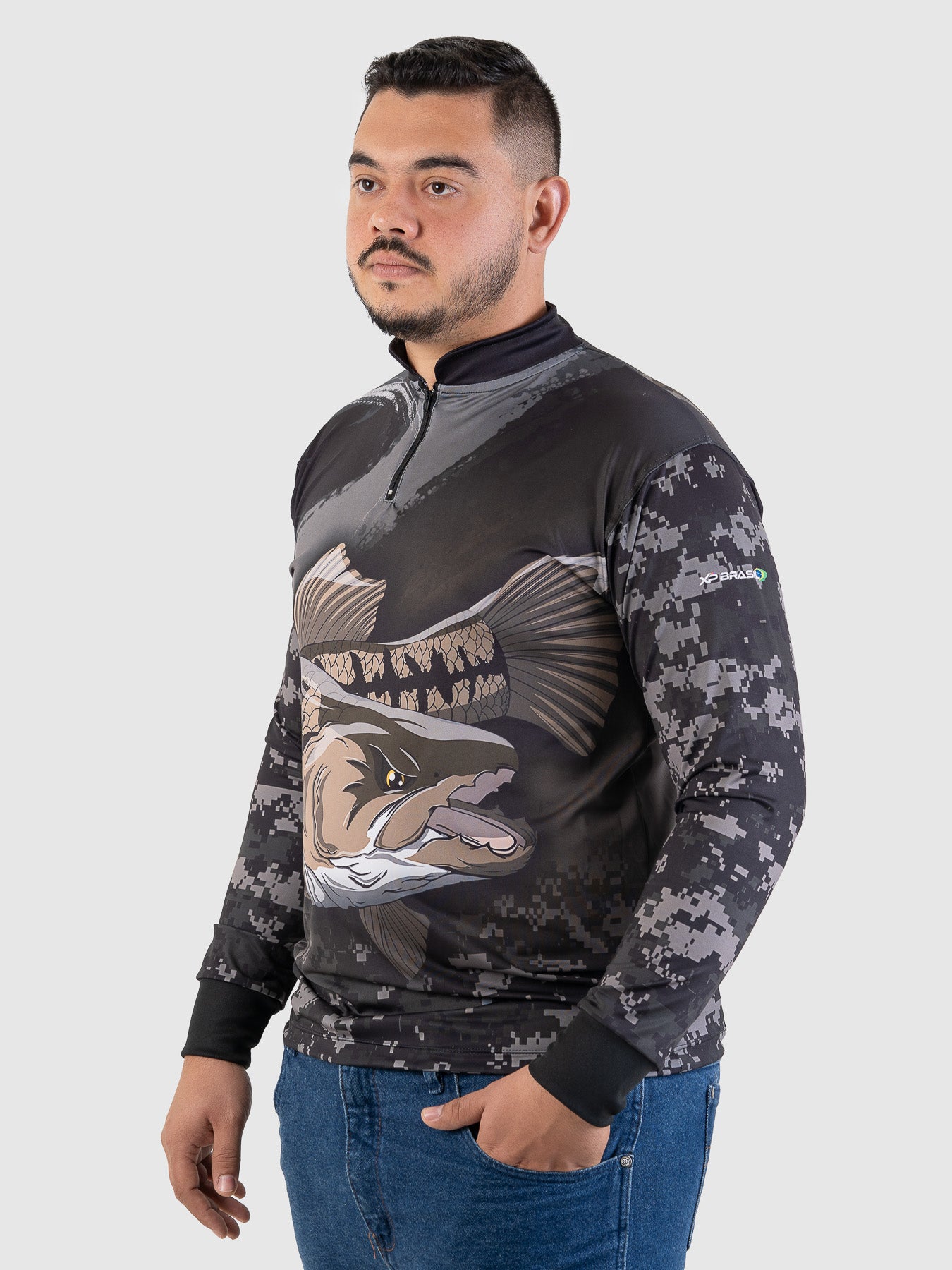 Camiseta Masculina Manga Longa XP BRASIL - PESCA 005