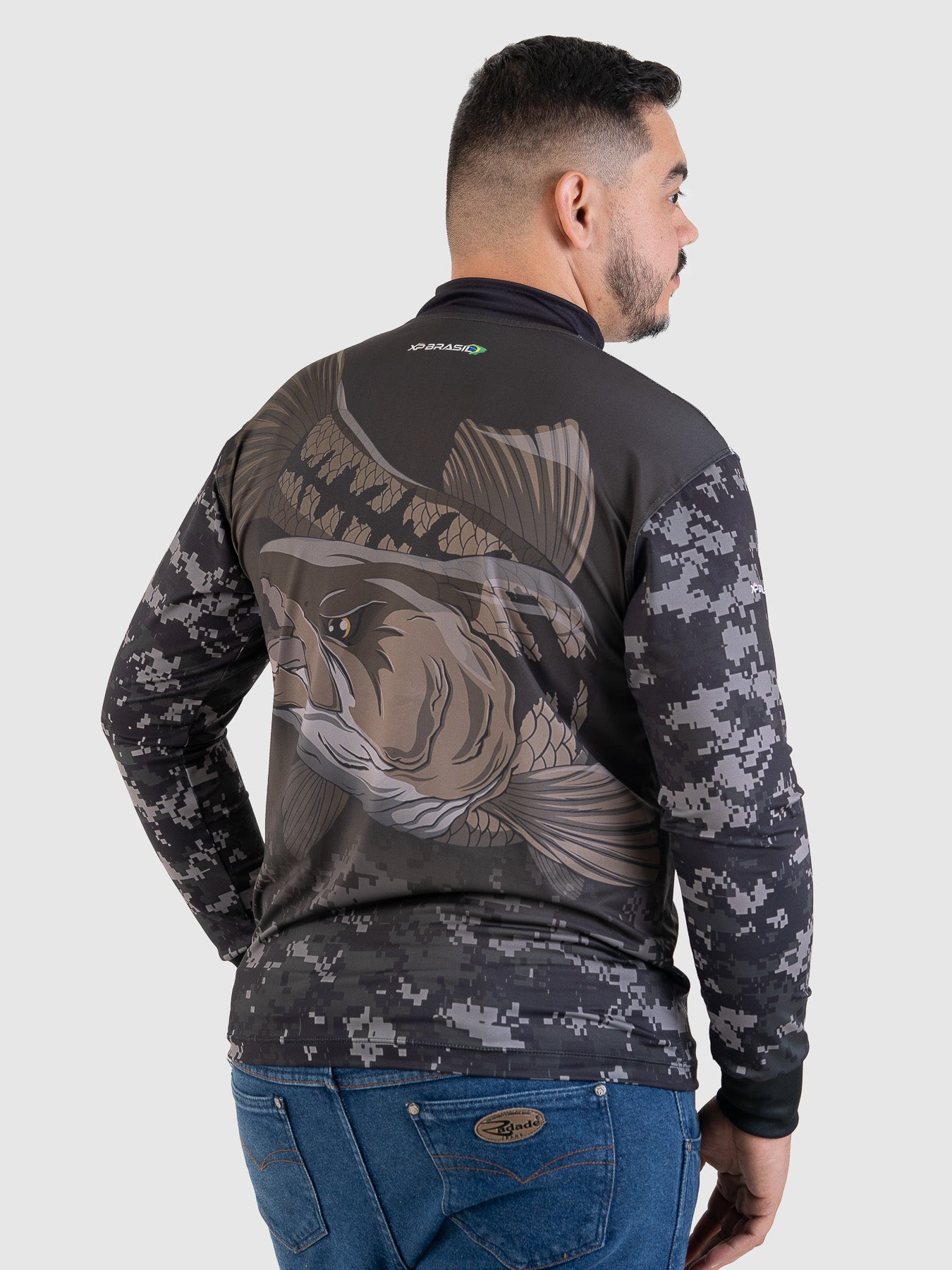 Camiseta Masculina Manga Longa XP BRASIL - PESCA 005