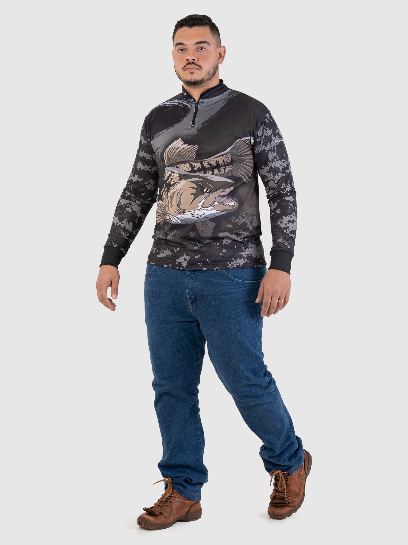 Camiseta Masculina Manga Longa XP BRASIL - PESCA 005