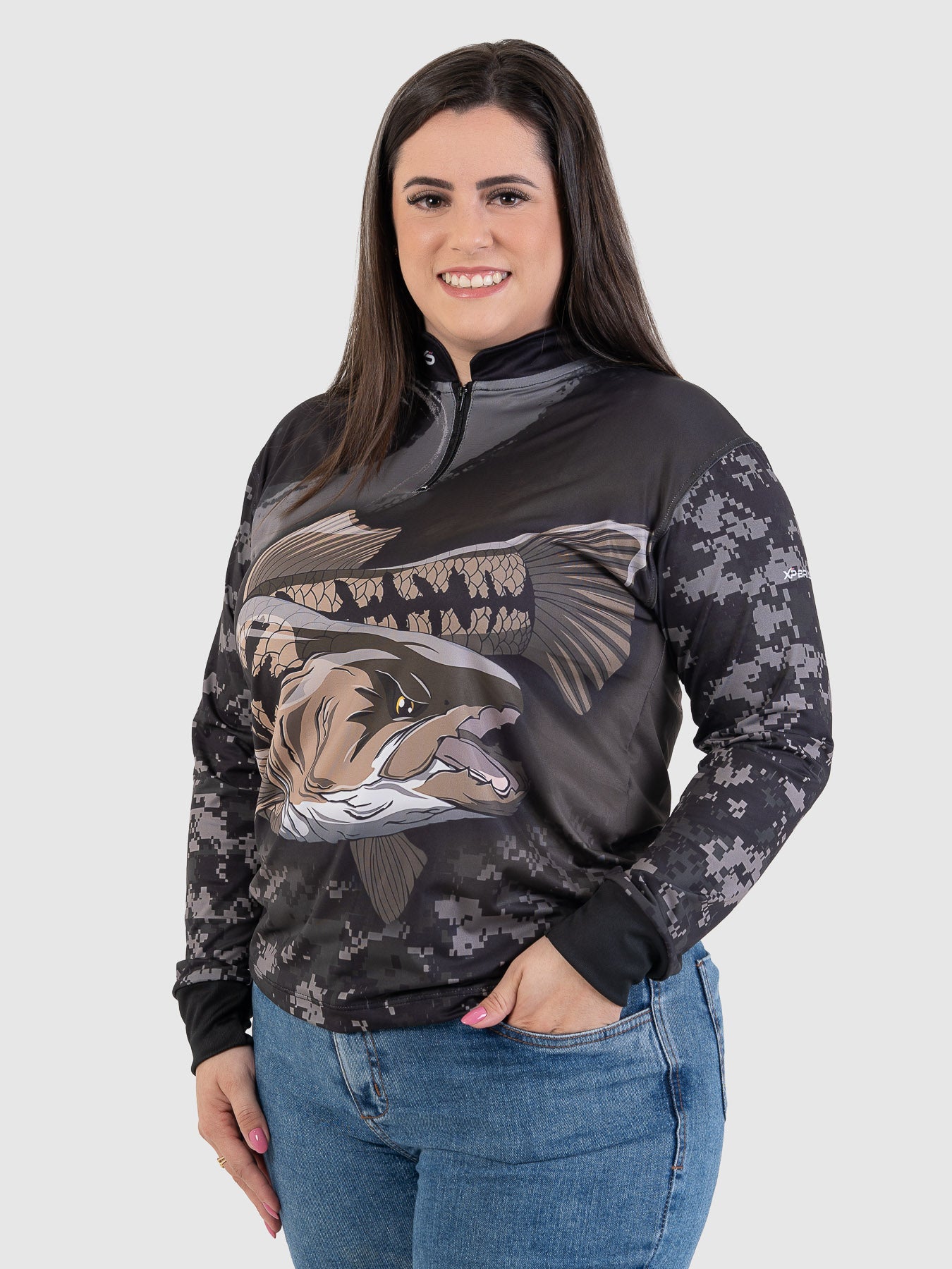Camiseta Feminina Manga Longa XP BRASIL - PESCA 005