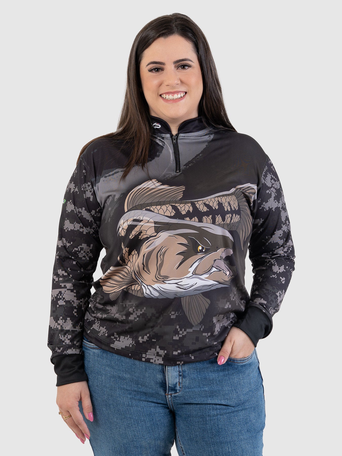 Camiseta Feminina Manga Longa XP BRASIL - PESCA 005